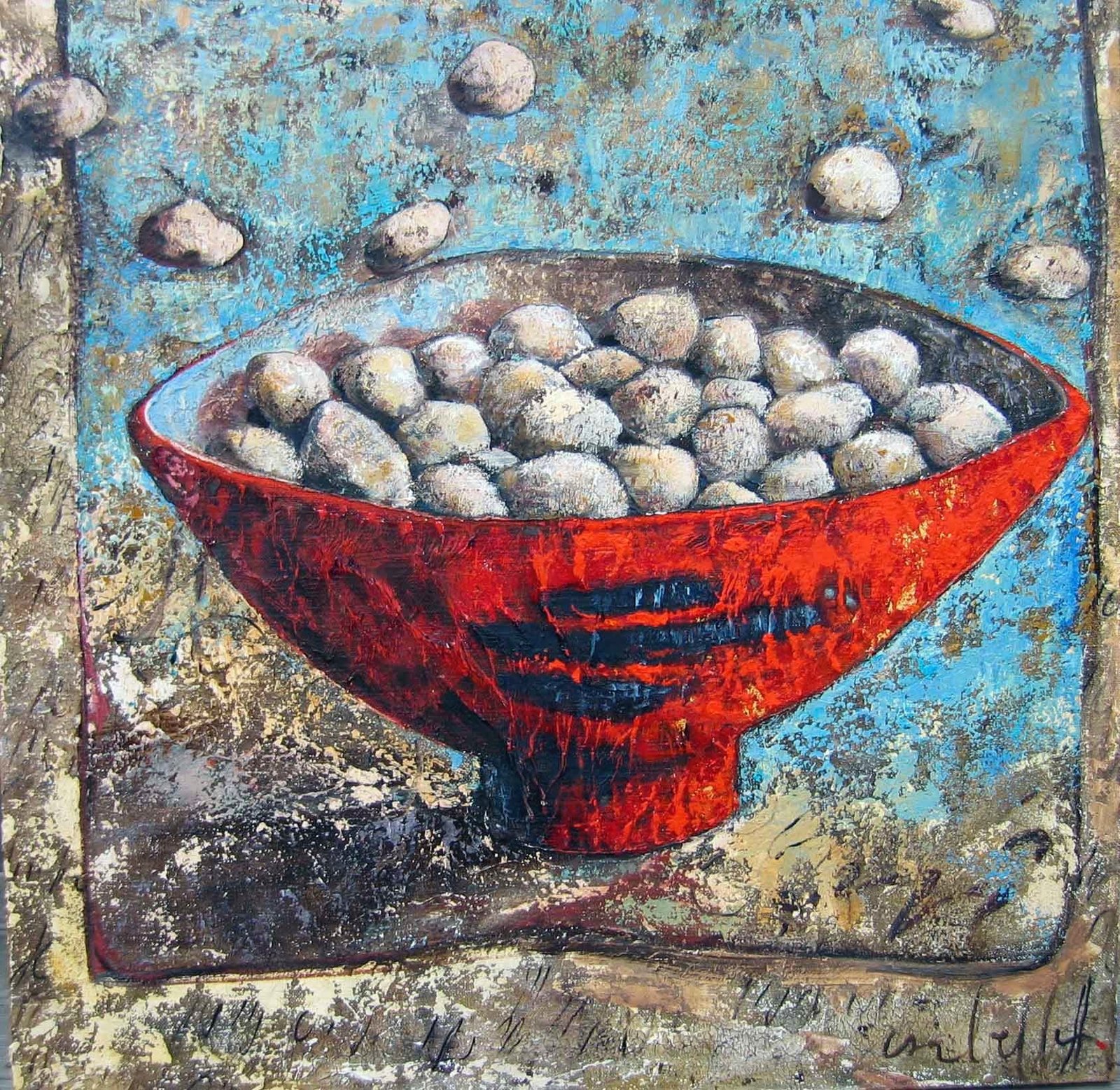 DAI RINZO, gesso, oil & mixte